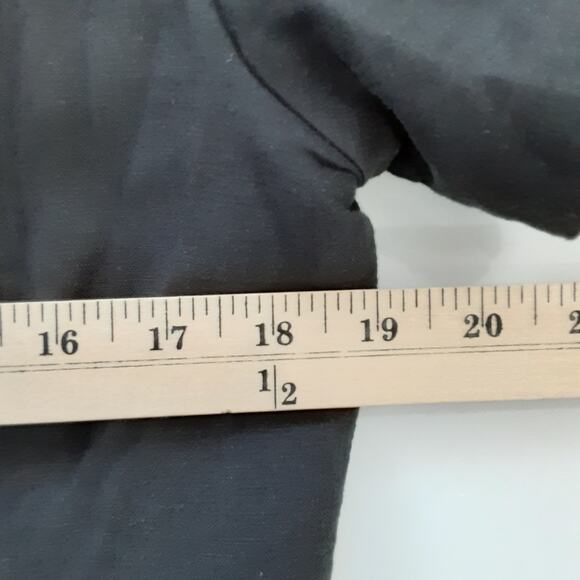 Vintage 80s Black Sheath Dress Linen Blend Maxi Dress Womens 12P Choir Orchestra - Picture 9 of 11